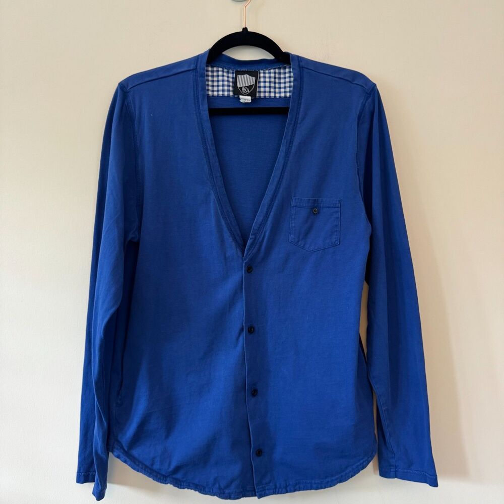 BDG Urban Outfitters Men's Blue Cotton Button Down Cardigan Sweater Size M